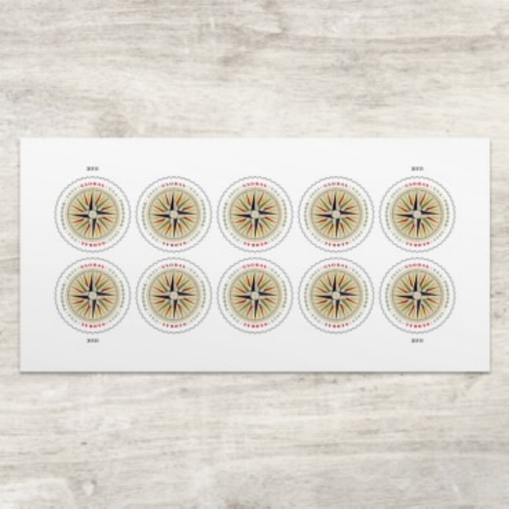 50 Global USPS Forever Stamps International‎ Mail Compass Wedding Christmas